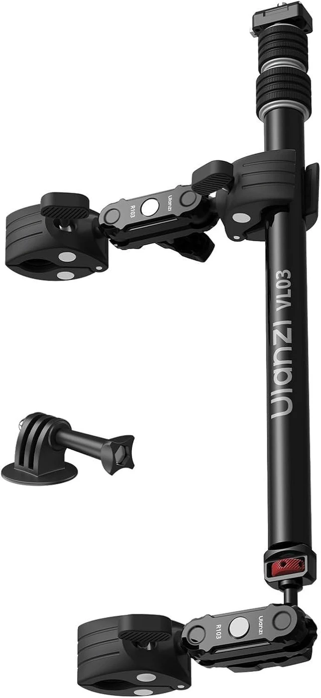 Main image of VL03 40in Invisible Selfie Stick Motorcycle Bike Mount Kit | for Insta360 X6 X5 X4 X3/DJI Osmo 360/GoPro MAX MAX2, Quick-Release, Aluminum, Clamp Mount for GoPro DJI Insta360 Cams