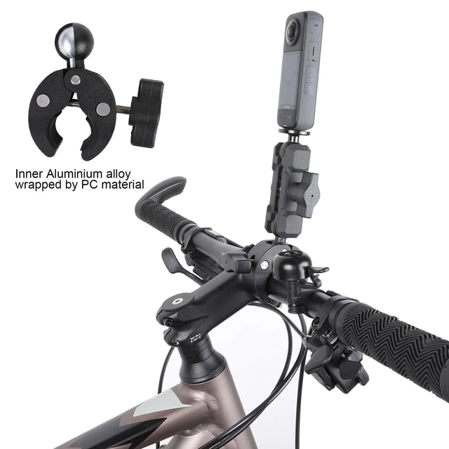 Alt view image 3 of 7 - Camera Motorcycle Mount for Insta360 X6/X5/X4/X3/X2,Double Super Clamp Mount Umbrella clamp Holder for Monitor Bracket Magic Socket Arm with 1/4 Thread for Moto Bike Bicycle Handlebar