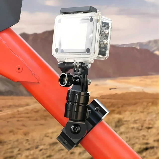 Alt view image 2 of 7 - Camera Mount Holder UTV ATV Fit for GoPro Hero, SJ, DJL, Insta360 | Aluminum Roll Bar Clamp With 360° Rotation,Fits 1, 1.5, 1.75 And 2 Inch Tubes On UTVs Polaris, Can-Am, Kawasaki, Yamaha, Boat