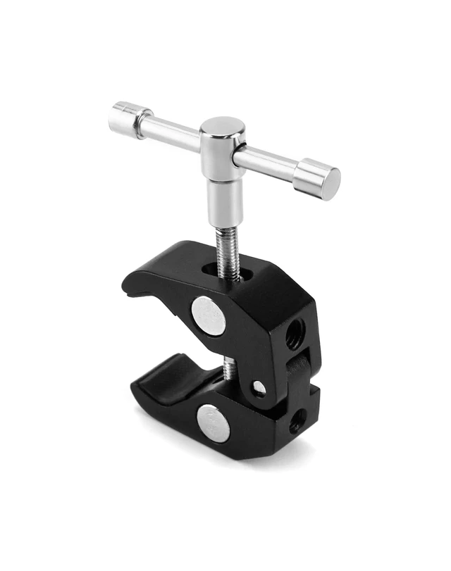Alt view image 2 of 7 - Super Clamp for Photography, 4 Pack, 1/4'' and 3/8'' Thread Clip for Camera Monitor, Light Stand, Rods, LED Lights