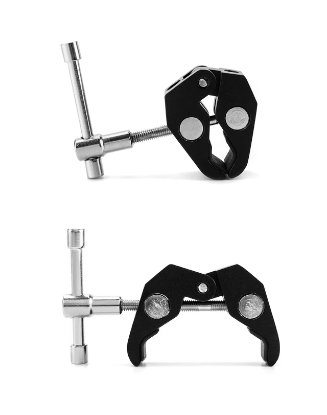 Alt view image 3 of 7 - Super Clamp for Photography, 4 Pack, 1/4'' and 3/8'' Thread Clip for Camera Monitor, Light Stand, Rods, LED Lights