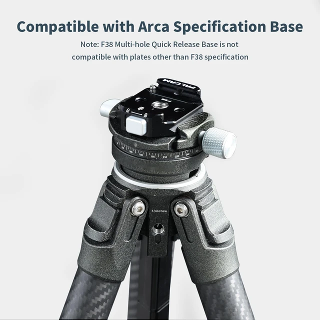 Alt view image 5 of 6 - F38 Multi-Hole Camera Quick Release Plate Kit | 1/4" to 3/8" Mount Quick Release System QR Plate Camera Tripod Mount Adapter for Sony Canon Monopod DSLR Stabilizer Slider