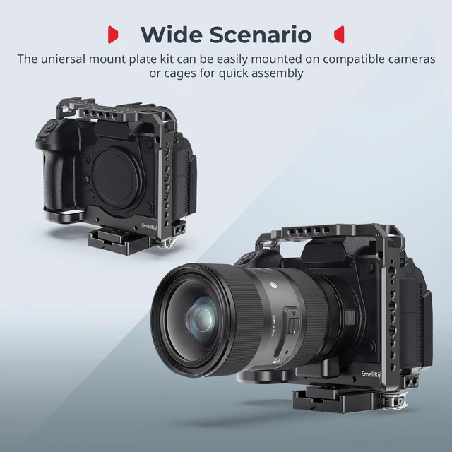 Alt view image 6 of 7 - Universal Quick Release Mount Plate Kit for Arca, Clamp & Plate | Built in Clamp and Plate, with 1/4''-20 & 3/8''-16 Threaded Holes