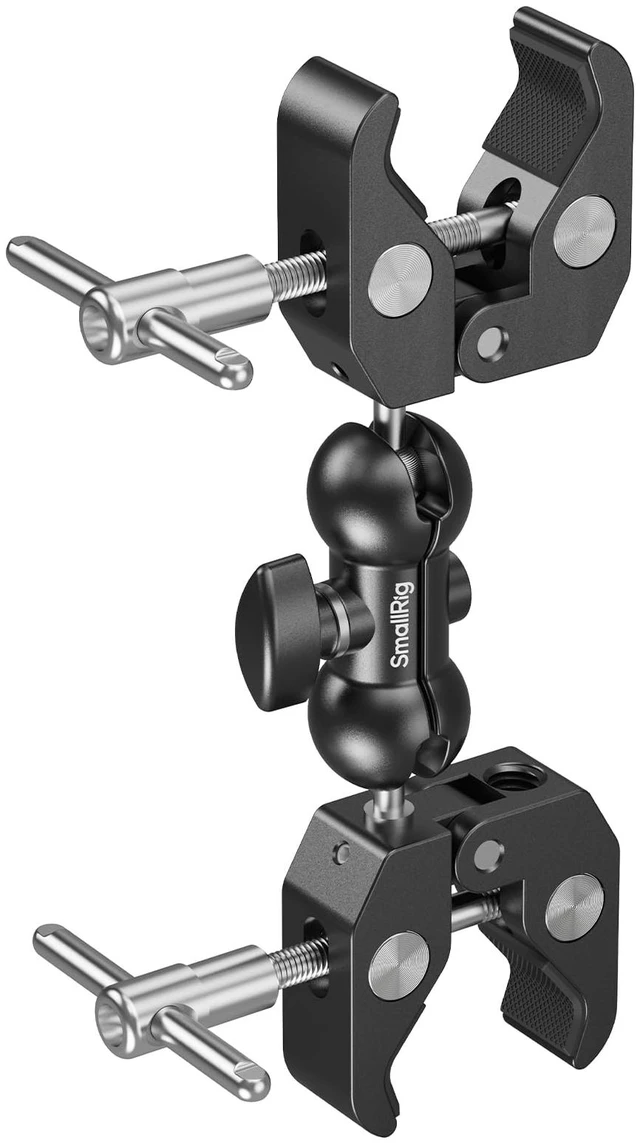 Main image of Adjustable Double Clamp Mount, Dual Head 15-40mm Anti-Slip Clamp | 1.5kg Aluminum Alloy Clamp for Photography Lighting/Tripod/Studio - 5331