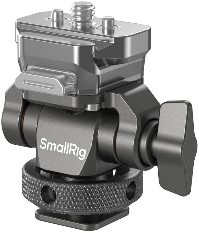 Main image of SmallRig HawkLock H21 Quick Release Monitor Mount with Cold Shoe Mount | Swivel and Tilt Adjustable Monitor Holder, with 1/4"- 20 Screw, Dual Anti-Twist Design, for Ninja V and V+ Monitors