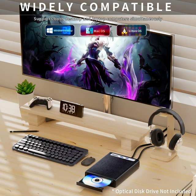 Alt view image 10 of 14 - Portable Monitor Arm Mount Holder Screen Stand 18.5" 360° Rotating Base | Solid Aluminum,Tool-Free Tilt,No Sagging,Zero Plastic Joints,Hybrid Lock,Desk Protection Clamp for WFH Setups & Coding