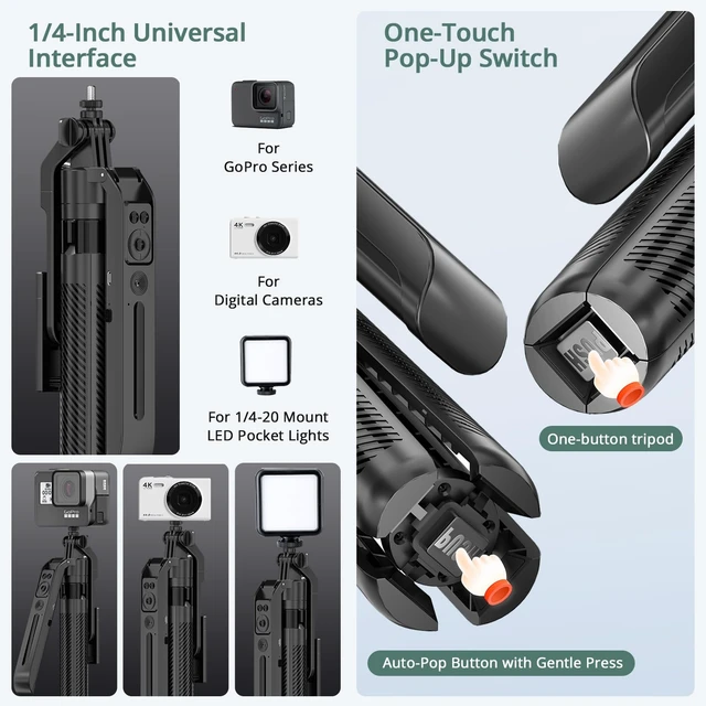 Alt view image 5 of 7 - 71" Auto Face Tracking Tripod for iPhone with 2 Lights, 2 Mics & Remote | Auto 360° Rotation, Solidest Extendable Cell Phone Stand, No App, Vlogging Kit for Android, Video Recording, YouTube/TikTok
