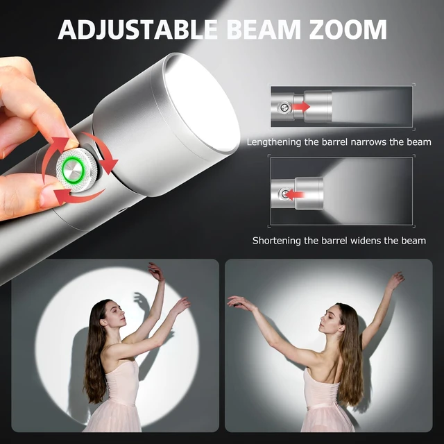 Alt view image 4 of 7 - RGB Photography Flashlight, 4 Colors/20 Filters/10W RGB Flashlight | Portable LED Video Aluminum Sunset Light for Photo, Studio Lighting, USB