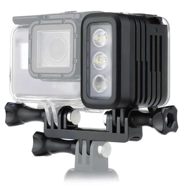 Main image of 450LM Waterproof Dive Light for GoPro Hero 13 12 11 10 9 Black | 164ft Underwater Light for GoPro, 3 Modes, High/Low Brightness, Strobe, 2 Rechargeable Batteries Included, Aluminum Body