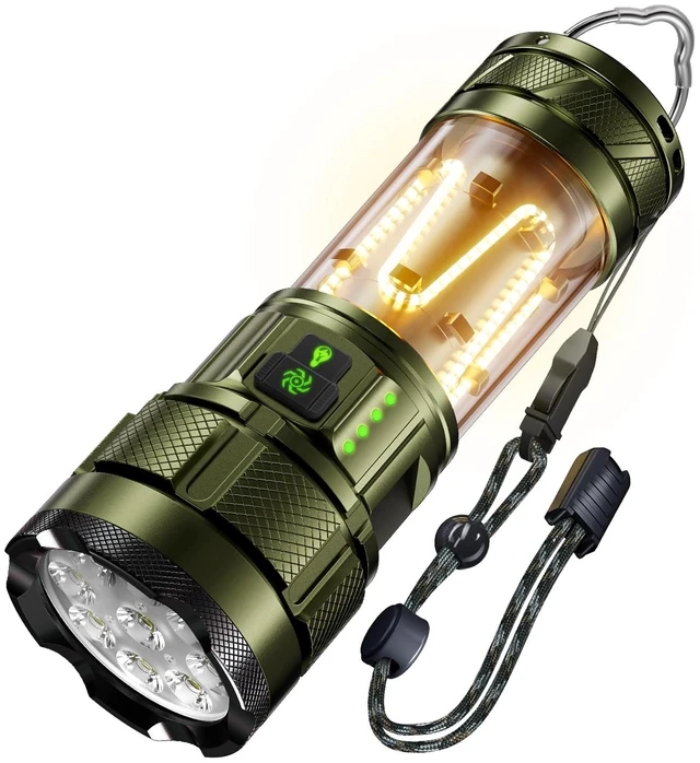 Main image of Camping Flashlight 11 Light Modes, 99000 Lux Super Bright Flashlight Rechargeable with IPX7 Waterproof & 60H Long Life Battery & Camping Lantern Tripod, Flash Light for Outdoor Camping, Home