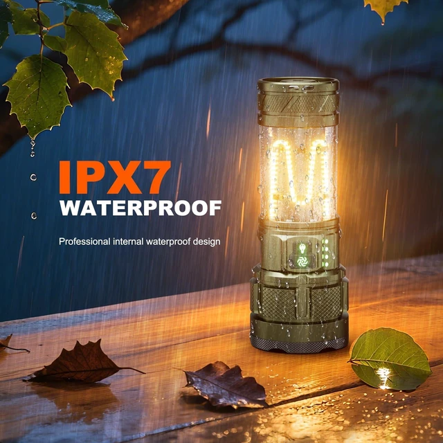 Alt view image 5 of 7 - Camping Flashlight 11 Light Modes, 99000 Lux Super Bright Flashlight Rechargeable with IPX7 Waterproof & 60H Long Life Battery & Camping Lantern Tripod, Flash Light for Outdoor Camping, Home