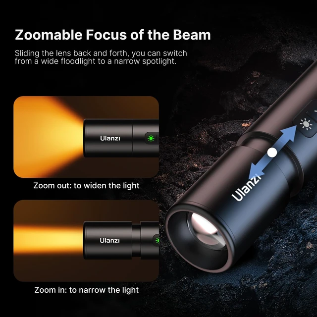 Alt view image 2 of 7 - LM07 LED Photography Flashlight, Handheld Videography Fill Light Spotlight 2000K-5500K-8000K Bi-Color Zoomable 2000mAh Rechargeable Portable Video Light for Photo, Video, Content Creation