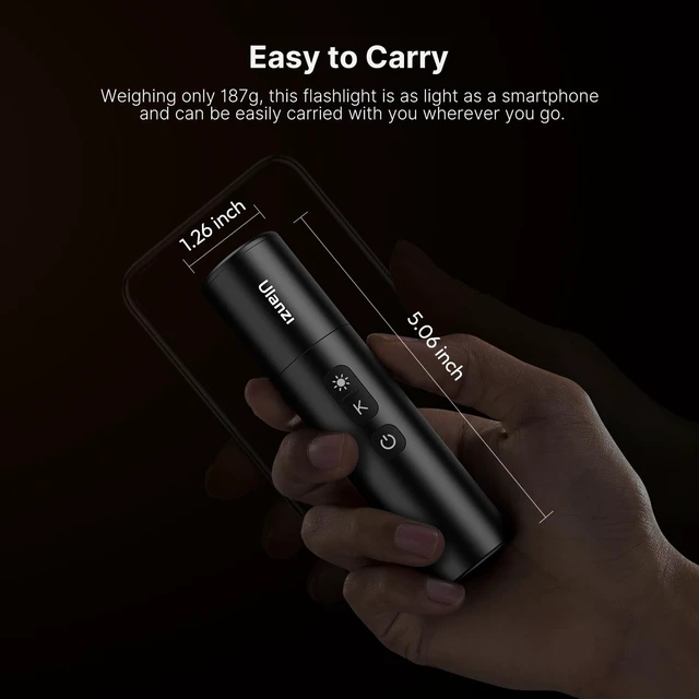 Alt view image 7 of 7 - LM07 LED Photography Flashlight, Handheld Videography Fill Light Spotlight 2000K-5500K-8000K Bi-Color Zoomable 2000mAh Rechargeable Portable Video Light for Photo, Video, Content Creation