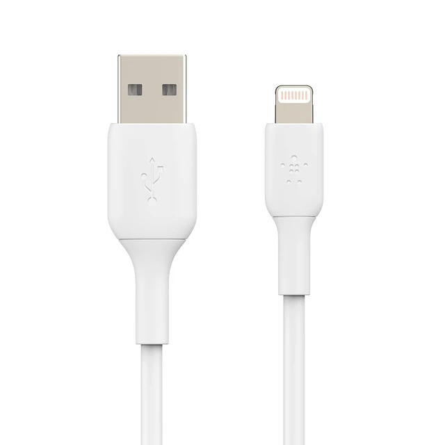 Alt view image 2 of 7 - BoostCharge Lightning Cable - 9.8ft/3M - MFi Certified Apple iPhone Charger USB to Lightning Cable - iPhone Cable - iPhone Charger Cord - Apple Charger - USB Phone Charger - White