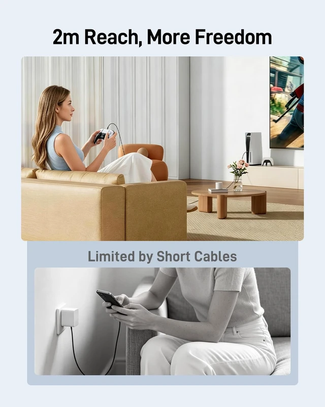 Alt view image 5 of 7 - 240W USB C to USB C Cable, 6.6 ft Silicone Fast Charging Cord | Soft-Touch Liquid Silicone with Woven Reinforcement, 480Mbps Data Sync, E-Marker Chip, Tangle-Resistant Design and Strap