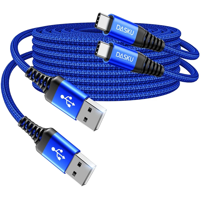 Main image of USB A to USB C Cable 3FT, 2Pack USB C Cable Fast Charging, Upgraded Extra | Durable Braided USB A to USB C Charger Cord USB Type C Cable for iPhone 18 17 16 15 Pro Max,Samsung Galaxy S10 and More-Blue
