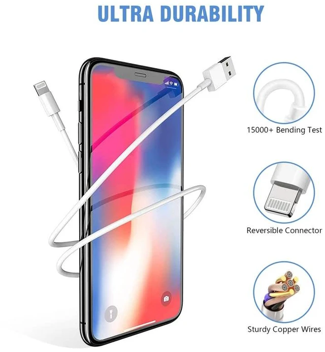 Alt view image 4 of 7 - iPhone Charger 10FT 2 Pack Long Lightning CableApple MFi Certified10Foot | Extra Long Fast Charging Lightning Cord USB WallCharger Adapter Block for i Phone 14/Pro/Pro Max/Plus/13/12 11/Xs/XR/X iPad
