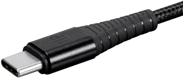 Alt view image 4 of 6 - USB 2.0 Type-C to Type-A Charge and Sync Cable - 1.5 Feet/3 Feet/6 Feet - Black (3 Pack) Durable, Kevlar-Reinforced Nylon-Braid, for Samsung Galaxy S10 S9 S8 S20 - AtlasFlex Series