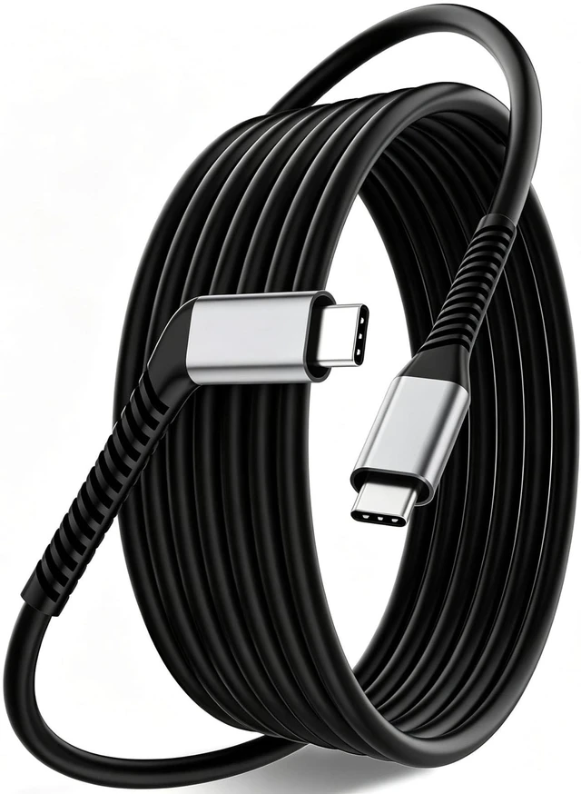 Main image of AR Smart Glasses Cable USB C 240W 20Gbps Data 4K60Hz USBC Display Cord 10FT | 120° Angled Type C Plug Anti-Break Reinforced Joints Fast Charging Cord 4K Video Display Wire for Xreal One/Air/for Rokid