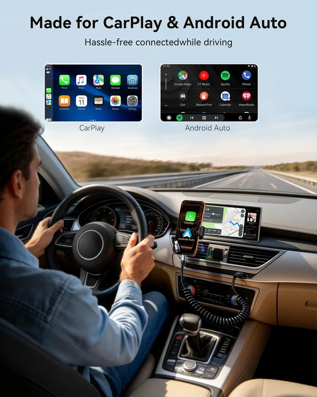 Alt view image 3 of 7 - Coiled USB C Cable,60W Short USB C to USB C Cable Fast Charging Cord | 2Pack 4Ft Carplay Car Charger Type C and Lightning Cable 2 in 1 for iPhone 18/17/16/15/14/13/12/iPad/AirPods/MacBook/Samsung