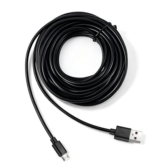Alt view image 4 of 4 - 4-Pack 25ft Micro USB Extension Cable for WYZE Cam v3/OG, Nest Cam, Black | For YI Home, Blink Mini Security Camera, Extra Long Power Cord Replacement