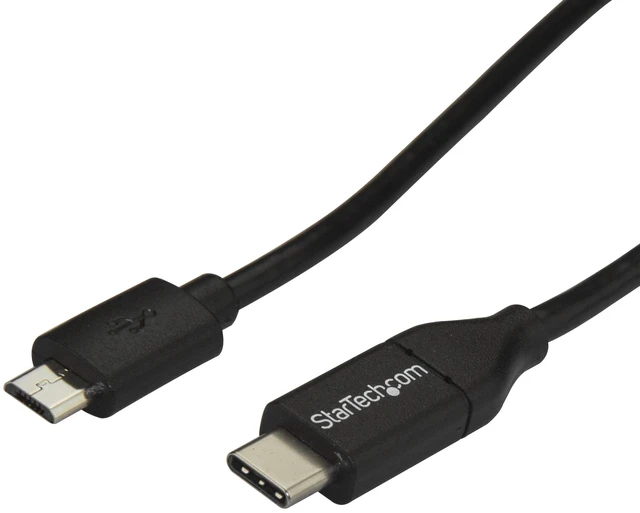 Main image of 6.6ft/2m USB-C to Micro-B Data Cable, USB 2.0 (USB2CUB2M) | Data Transfer, Reversible USB-C, Charge and Sync, Thunderbolt 3 Port Compatible, Data Cord