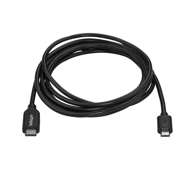 Alt view image 4 of 5 - 6.6ft/2m USB-C to Micro-B Data Cable, USB 2.0 (USB2CUB2M) | Data Transfer, Reversible USB-C, Charge and Sync, Thunderbolt 3 Port Compatible, Data Cord