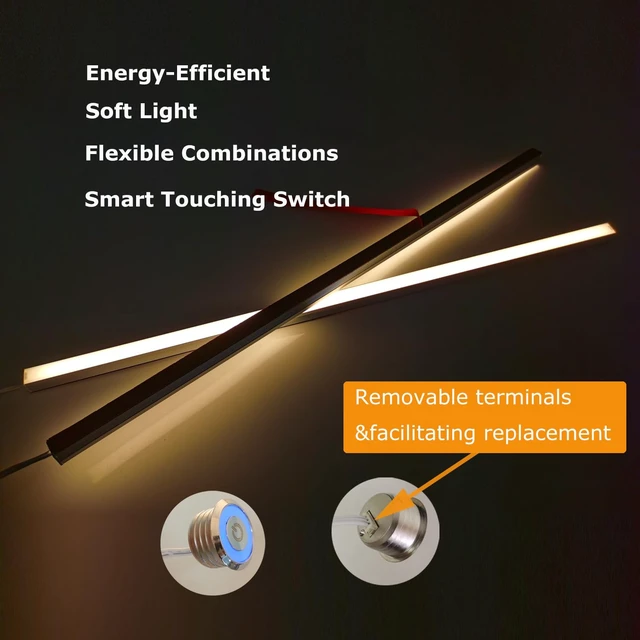 Alt view image 2 of 7 - ATA LED Recessed Lighting Kit for Wall Panels - 6pcs Self-Adhesive Wall LED Lights for Interior Wall Decor, 3000k Touching Switch Light for Wood Slat Wall Panels (Touch Sensor Switch)