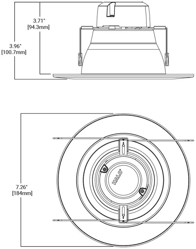 Alt view image 2 of 5 - HALO LA 5/6 inch LED Recessed Retrofit Adjustable Gimbal Module 2700K 600lm | Directional adjustable eyeball can light, wet-rated for showers and outdoor use, dims to 5%, 35 ° tilt 360° rotate