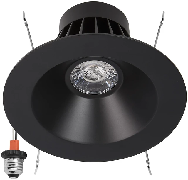 Main image of Maxxima 5" & 6" Retrofit Recessed Anti-Glare LED Downlight 1200 Lumens 5CCT | Color Temperature Selectable 2700K/3000K/3500K/4000K/5000K, Dimmable, E-26 Quick Connect Adapter, 90 CRI, Black Trim
