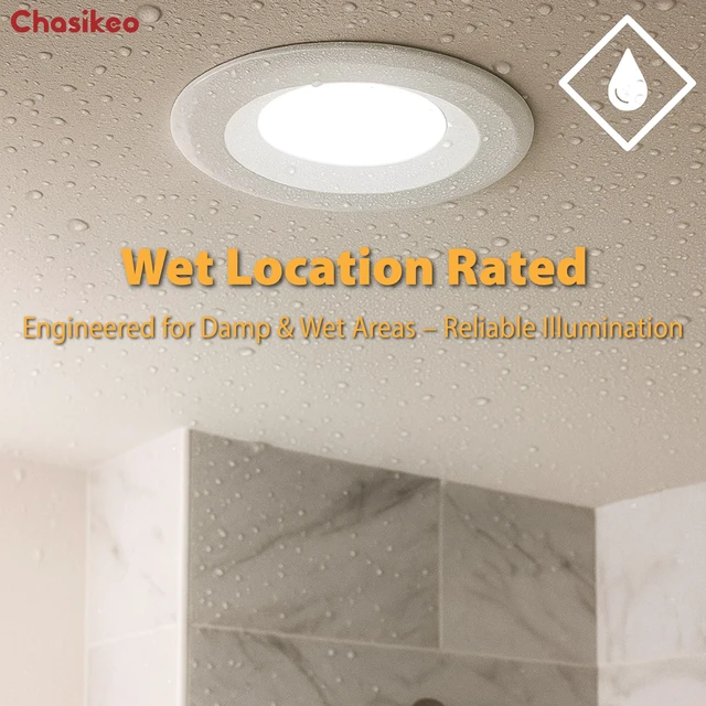 Alt view image 7 of 7 - Chasikeo 6 Pack 6 Inch LED Recessed Lighting, Retrofit 5CCT LED Can Lights | Dimmable Recessed Lights,2700K/3000K/3500K/4000K/5000K Selectable,1050LM,9.5W Eqv 110W,IC & Wet Rated,ETL & FCC,Smooth Trim