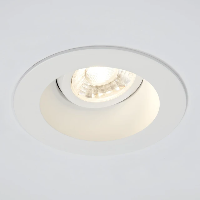 Alt view image 3 of 7 - Maxxima 4" Anti-Glare LED Gimbal Downlight, 1100 Lumens, 5 CCT, White Trim | Adjustable Color Selectable 2700K/3000K/3500K/4000K/5000K, 360° Rotation, Dimmable Recessed Fixture, 90 CRI, J-Box Included