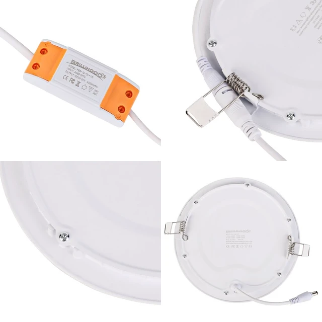 Alt view image 2 of 7 - BRILLIHOOD LED Recessed Downlight - 12W, 1000 Lumens, 6000K - 6 in, 10 Pack | Aluminum Housing, Acrylic Lens, 6-1/8 to 7-3/16 in Cutout, Spring Clip Mount, 180 Degree Beam Angle, Indoor Use