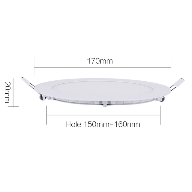 Alt view image 4 of 7 - BRILLIHOOD LED Recessed Downlight - 12W, 1000 Lumens, 6000K - 6 in, 10 Pack | Aluminum Housing, Acrylic Lens, 6-1/8 to 7-3/16 in Cutout, Spring Clip Mount, 180 Degree Beam Angle, Indoor Use