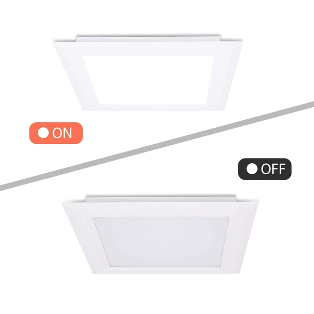 Alt view image 6 of 6 - 15W Recessed LED Panel Lights, Square Ceiling Light,ID 8.66in, 6000K | OD 9.8in | ID 8.66in Ultra Thin LED Downlight Lamp Trim with White, Not Dimmable, 1Pack