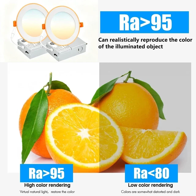 Alt view image 6 of 7 - 12 Pack 4 Inch LED Recessed Lighting, Canless Wafer Downlight, White | 5CCT 2700K-5000K, 5%-100% Dimmable, Ultra-thin, Metal housing, 800LM 11W 120V, IC & Damp Rated, ETL & FCC, 50000h Life Span