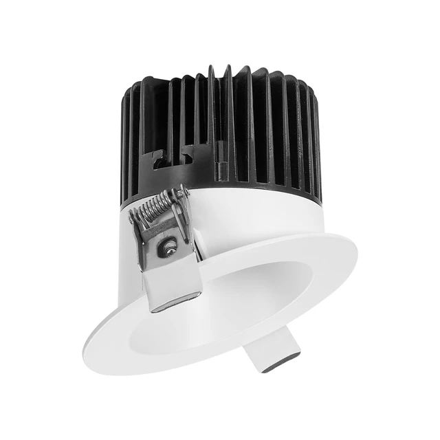 Alt view image 3 of 7 - Maxxima 4" Canless Sloped Anti-Glare LED Downlight, 1000 Lumens, 5 CCT | Color Selectable 2700K/3000K/3500K/4000K/5000K, Recessed Fixture For Sloped Ceilings, IC Rated, Dimmable, 90 CRI
