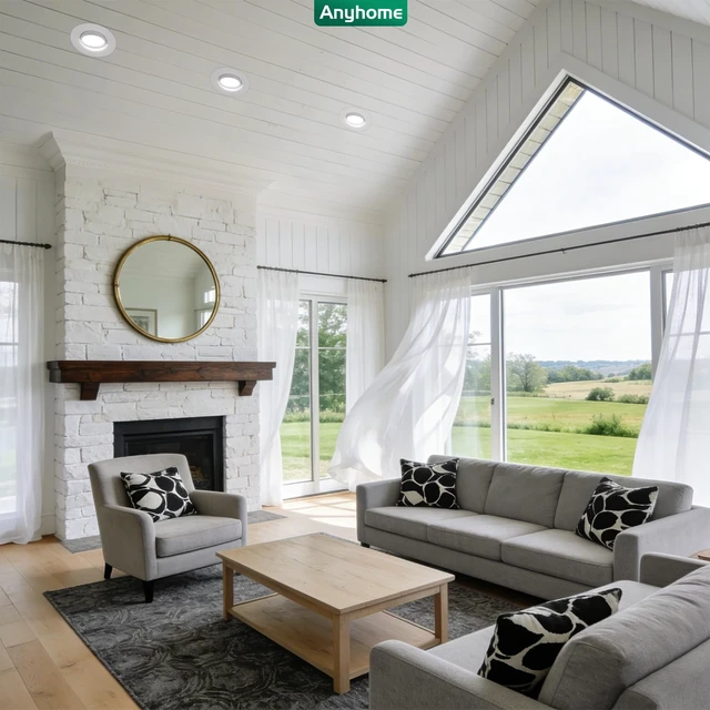 Alt view image 7 of 7 - Anyhome 6 Inch Gimbal Led Recessed Lighting Retrofit 8 Pack | 5 CCT 2700K-5000K Dimmable 11W 900LM,Compatible with TP24 Connector/E26 Bases
