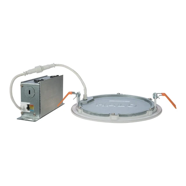 Alt view image 3 of 7 - HALO HLB 6 in LED Recessed Lighting 5CCT 0-10V Dim 120-277V 900lm | Thin canless design, Wet location rated for showers, Dim with commercial dimmers, Energy Star certified