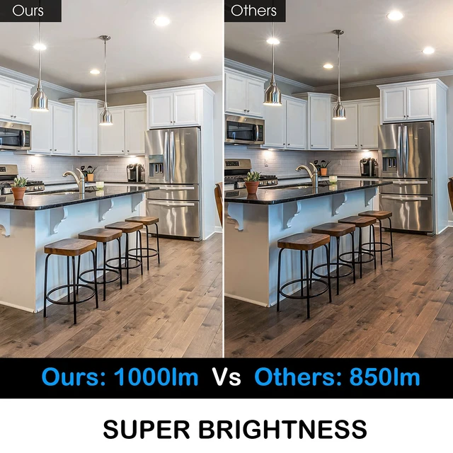 Alt view image 7 of 7 - Energetic 5/6 Inch LED Recessed Lighting, 1000LM, 4000K Cool White, 13W=150W, Dimmable LED Can Light, Damp Rated, Simple Retrofit Installation, ETL Listed, 12 Pack