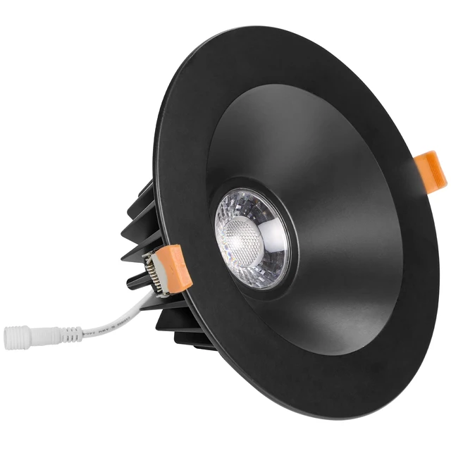 Alt view image 3 of 7 - Maxxima 6" Anti-Glare LED Downlight Canless, 1200 Lumens, 5 CCT, Black | Color Temperature Selectable 2700K/3000K/3500K/4000K/5000K, Dimmable Recessed Fixture, IC Rated, 90 CRI, J-Box Included