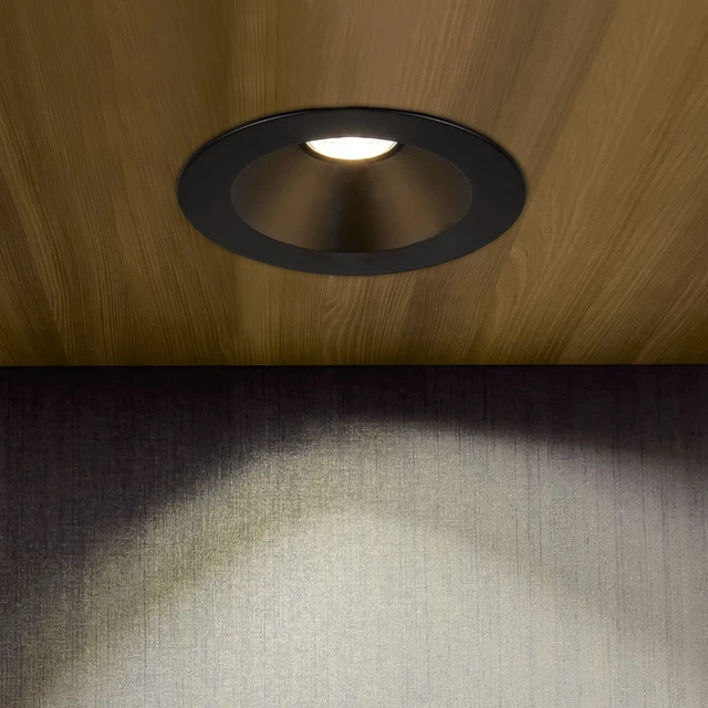 Alt view image 5 of 7 - Maxxima 6" Anti-Glare LED Downlight Canless, 1200 Lumens, 5 CCT, Black | Color Temperature Selectable 2700K/3000K/3500K/4000K/5000K, Dimmable Recessed Fixture, IC Rated, 90 CRI, J-Box Included