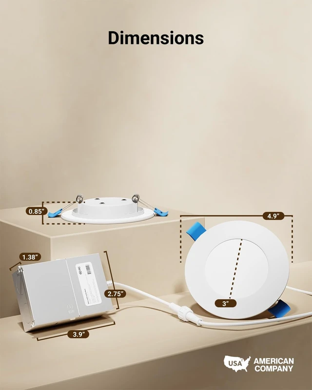 Alt view image 6 of 7 - Sunco 4 Pack 4 Inch Slim Canless LED Recessed Lights, 10W=60W, Dimmable | 650LM, 6000K Daylight DLX, 10W, Dimmable, Wafer Thin, Canless, Junction Box, for Kitchens, Low Ceilings