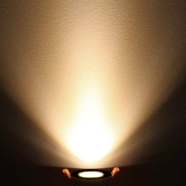 Alt view image 5 of 7 - inShareplus 2 Inch LED Downlight, 3W Recessed Lighting 220LM COB Dimmable, 3000K Warm White, CRI80, Black Trim, LED Ceiling Lights with Driver, 12 Pack