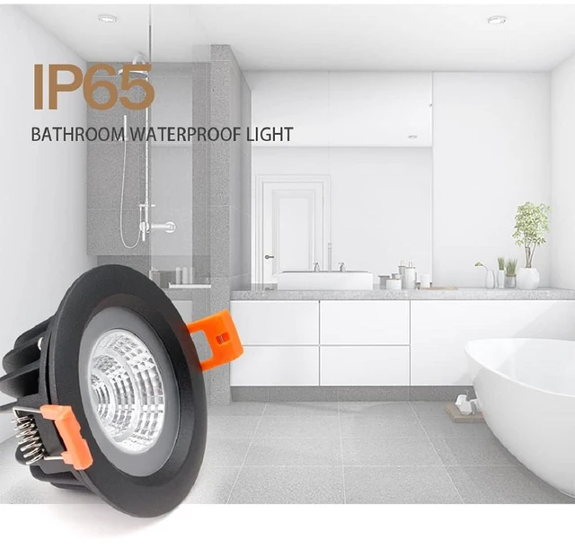 Alt view image 6 of 7 - LS-PRO 3.5inch 7w LED Recessed Ceiling Light Slim Aluminium Panel, Anti Rust Fixture Downlight Shower Spotlight IP65 Waterproof for Wet Location Indoor & Outdoor Natural light/4000k-White Body