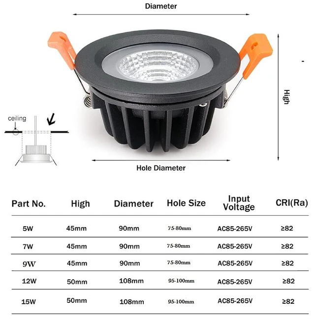 Alt view image 4 of 7 - LS-PRO 3.5inch 7w LED Recessed Ceiling Light Slim Aluminium Panel, Anti Rust Fixture Downlight Shower Spotlight IP65 Waterproof for Wet Location Indoor & Outdoor Natural light/4000k-White Body