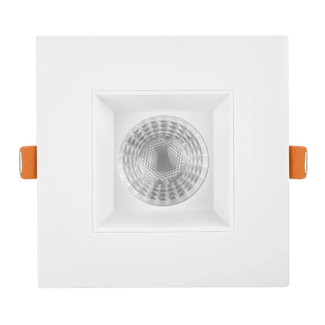 Alt view image 4 of 7 - Maxxima 4" Low Kelvin Anti-Glare LED Square Downlight, 1200 Lumens, 5 CCT | Color Selectable 2200K/2400K/2700K/3000K/3500K, Dimmable Ultra-Thin Canless White Recessed Fixture, Junction Box Included
