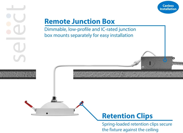 Alt view image 4 of 7 - DGF 4-inch White Selectable Canless Floating Gimbal LED Recessed Downlight (DGF43120SRDWH)