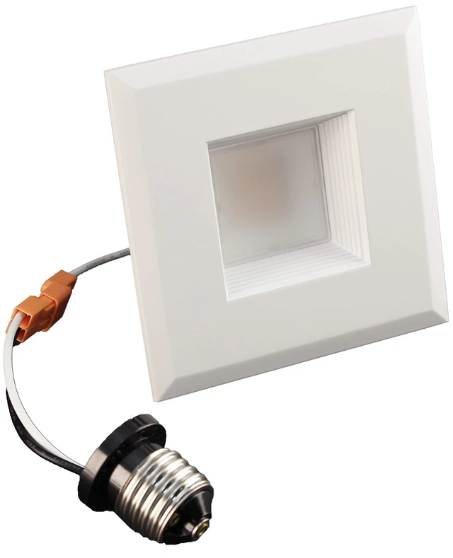 Alt view image 3 of 7 - NICOR Lighting 3 inch White Square LED Recessed Downlight in 2700K (DQR3-10-120-2K-WH-BF)