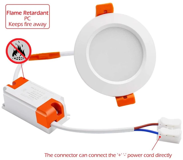 Alt view image 4 of 7 - YGS-Tech 3.5 Inch LED Recessed Lighting, Dimmable Downlight 7W (55W Halogen Equivalent), CRI80, 3000K Warm White, Ceiling Light with LED Driver, Canless Recessed Lights 4 Pack